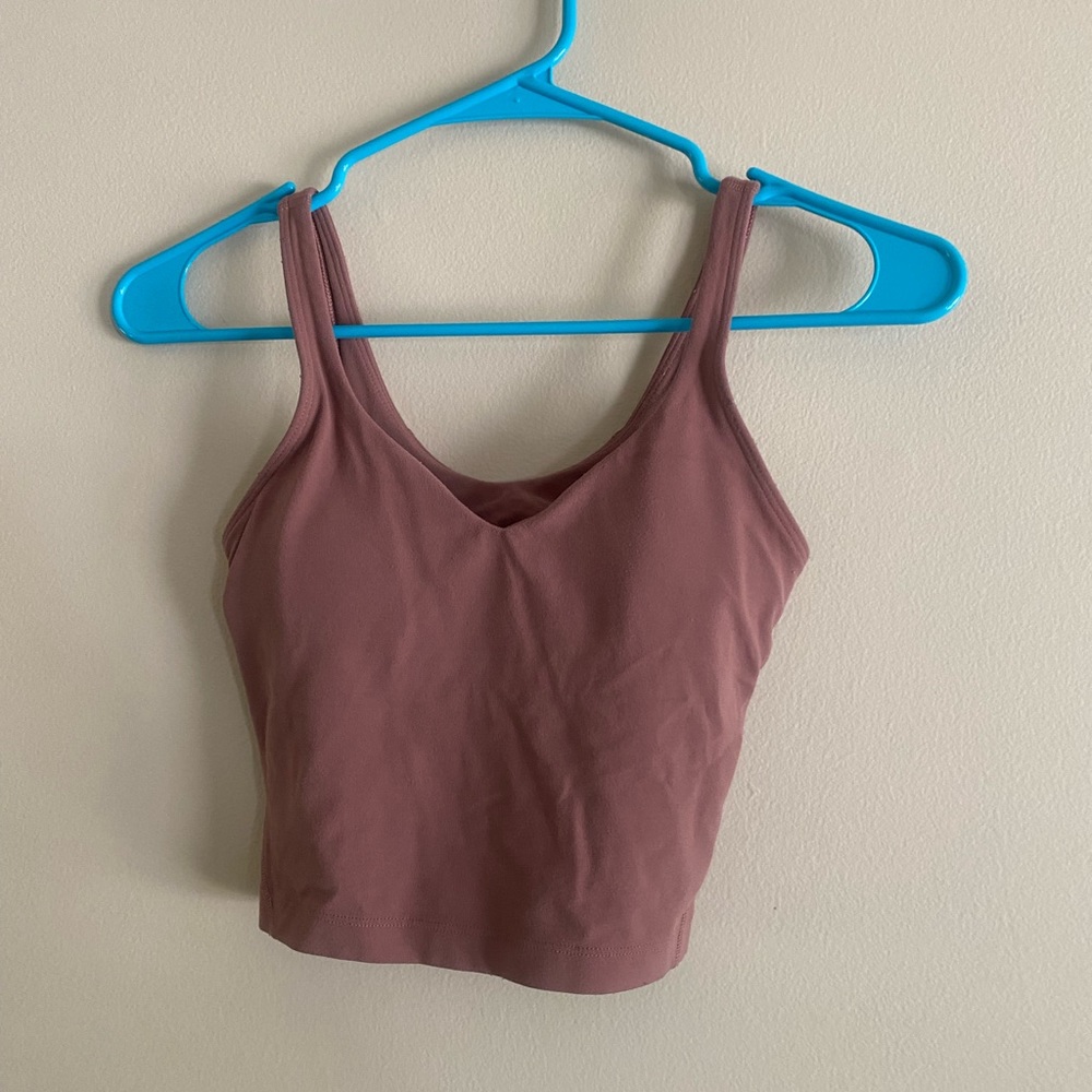 lululemon align tank top pink taupe size 0